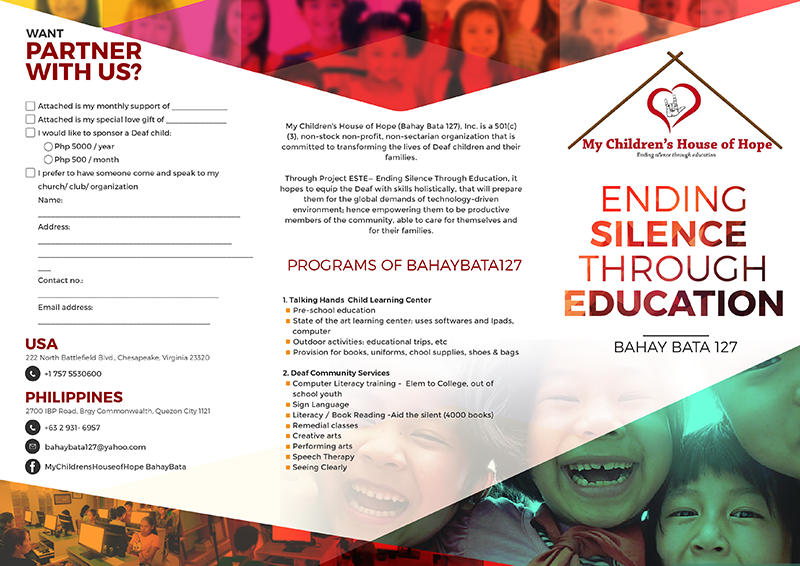 house of hope brochure design